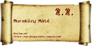 Muraközy Máté névjegykártya